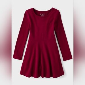 * NEW w/tags The Children's Place Maroon Long Sleeve Skater Dress